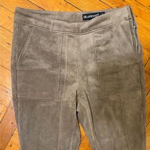 Blank NYC Suede Trousers in Brown